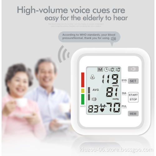Kiuzou hot sale arm automatic electronic digital talking blood pressure monitor-254A English voice